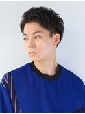 爽やかアップバング七三短髪ツーブロック
