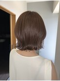 ブラウンベージュとレイヤーボブ