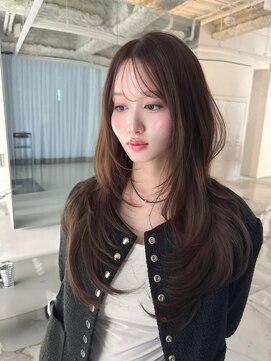 グレージュ/レイヤーカット/ハッシュカット/オリーブベージュ/栄