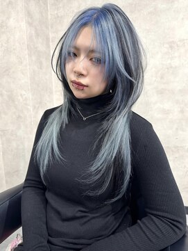 キッススワン(KISS SWAN) ロングウルフ×デザイン青