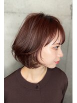 リークフー(Ree cu fuu) 秋カラー×ボブ ダークパープル ブリーチなしカラー小顔