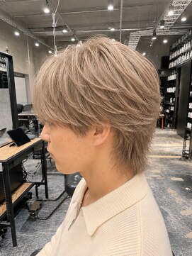 エノア 東京(ENORE) メンズ|ミディアム|ブロンドベージュ|ハイトーンカラー