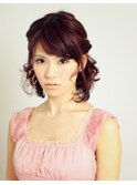 ボブ☆ゆる巻きハーフアップ