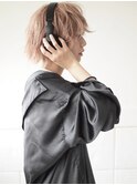 ホワイトピンクベージュのミュージックショート☆