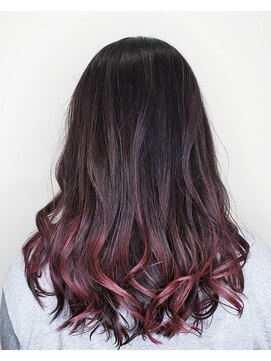 スタジオケイ 清原店(Studio K) バレイヤージュ×ベリーピンク×グラデーションカラー
