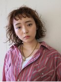パーマボブ/前髪パーマ/こなれヘア