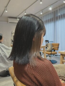 クラップス 上大岡(CLAPS) インナーカラー/イヤリングカラー/寒色ベージュ/切りっぱなし