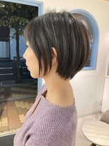 シェノン 赤羽店(CHAINON)&nbsp;丸みショート前髪あり多毛の方に似合う髪型黒髪ショート