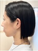 ミセス おしゃれな大人のストレートショートボブ