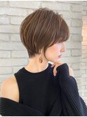 メルティーカラー似合わせカット顔周りカットショートボブ博多