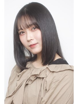 サロン ハナノ(Salon Hanano) ミディアムレイヤーボブ20代30代40代艶髪黒髪ダークカラー