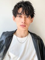 ツイストスパイラルパーマ束感ショートマッシュ縦落ちツイスパ