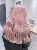 イメチェン/ホワイトブロンド/外ハネボブ/ワイドバング/渋谷