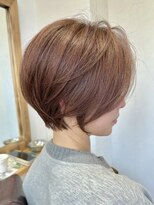 ハーツ(Heart's)&nbsp;白髪ぼかし脱白髪染め似合わせショートボブ40代50代60代