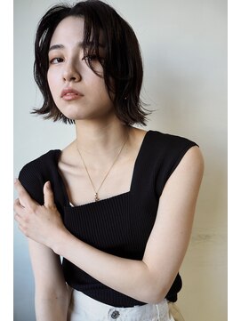 レセ 南柏店(Laissez) くびれ/外ハネショートボブ/大人可愛い/イメチェン/暗めカラー