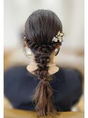 編み下ろしヘアアレンジ/ お呼ばれヘア