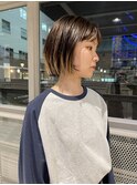 morio札幌　札幌ボブ　レイヤーボブ　毛先カラー