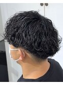 刈り上げマッシュ×ツイストスパイラルパーマ