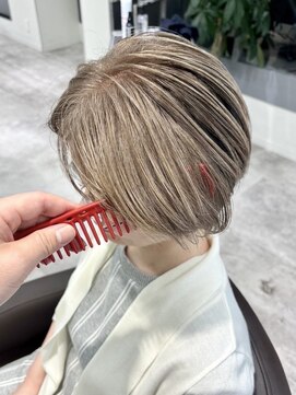 GBG 高崎 くびれショートボブ40代50代グレイカラー白髪染め自髪ぼかし