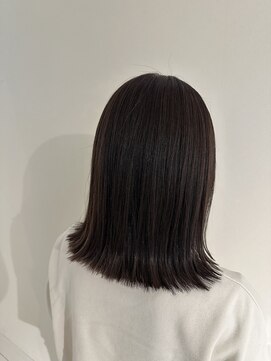 アヴァンスクロス あべのルシアス店(AVANCE.CROSS) 外ハネボブ×ダークブラウンカラー