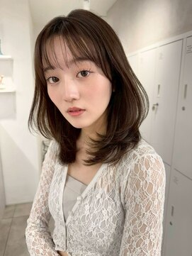 ハオ(hao) 【hao渋谷】ココアブラウン×バタフライカット