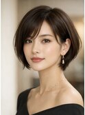 大人上品な小顔ショートボブ