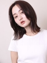 ヨファヘアー 岡本店(YOFA hair) 似合わせカットイメチェン前髪センターパートピンクベージュ0304