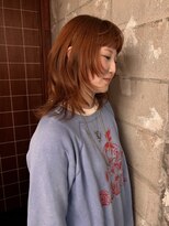 マイル 渋谷(mile)&nbsp;ブリーチなしブラッドオレンジ×ミディアムレイヤー