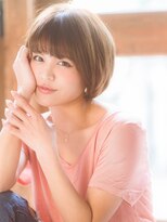 トレ(TRE)&nbsp;TRE南流山　ミルクティーベージュ☆小顔丸みひし形ショートボブq