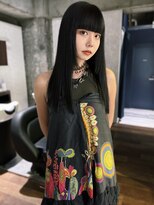 クペウイビ 心斎橋(cope'u yive)&nbsp;黒髪グレーベージュレイヤーロングアッシュカラー前髪パーマ