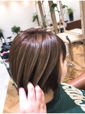 『jbhair稲毛』動きが出しづらいボブもメッシュを入れて立体的♪