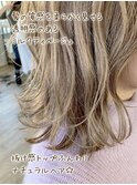 ブリーチオンカラー/ハニーベージュ/外人風カラー/外ハネ/寒色系