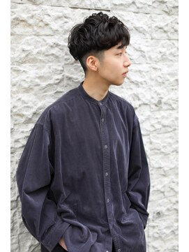 アクア ヘア いわき四ツ倉駅店(akua hair) ツーブロックパーマ透明感暗髪黒髪20代30代バーバーカット