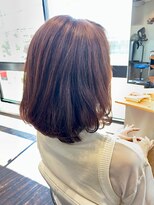 アトリエアルシュ(atelier ARCHE) 縮毛矯正の失敗から縮毛矯正で自然な丸いシルエットのボブに