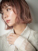 カバーヘアアンドスパ ブリス 浦和(COVER HAIR&SPA bliss)&nbsp;外国人風デザインカラーベビーピンクボブ203u浦和10代20代30代
