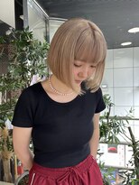 ヘアーアンドメイク ビス(HAIR&MAKE bis) ボブ×ミルクティーベージュ☆【多田華歌】