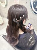 ねじりハーフツイン/梅田ヘアセット
