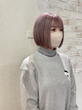 エルサフィロ ヨドヤバシ(el zafiro yodoyabashi) ハイトーンピンク ボブ 20代30代