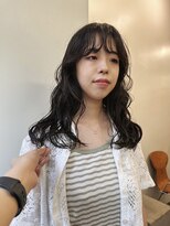 ニール シトロン 名古屋 伏見 丸の内(NEELU citron)&nbsp;【Neelu_misa】コテ巻き風ミディアムパーマ