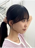 顔まわりカット/おくれ毛/サイドバング