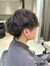 【 山下限定】メンズカット+ケアツイストスパイラルパーマ+marbb ￥14300