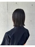 大人可愛いダークカラー外はねミニボブストレートヘア20代30代
