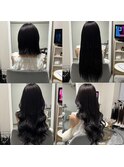 ナチュラルロング 編み込み、シールMIX