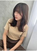顔まわりカット　小顔サイドバング　後毛カット