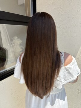ヌックヘアー(nook hair) 髪質改善ラベージュカラー ロングレイヤー カシミヤTR