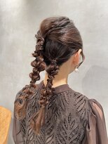 シャルムバイケンジ(Charm.by KENJE)&nbsp;【ツインポニーテール】結婚式/銀座/ヘアセット/アレンジ