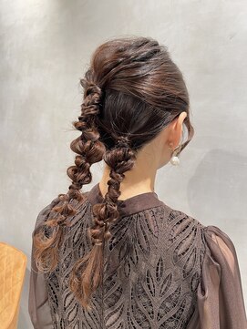シャルムバイケンジ(Charm.by KENJE) 【ツインポニーテール】結婚式/銀座/ヘアセット/アレンジ