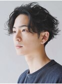 センターパート ビジネスパーマ ニュアンスパーマ ツーブロック