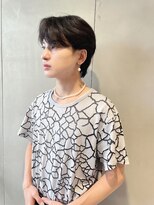 ヘアサロン ガリカ 表参道(hair salon Gallica)&nbsp;【田中杏実】暗髪でも透明感のあるシアーブラック/メンズパーマ