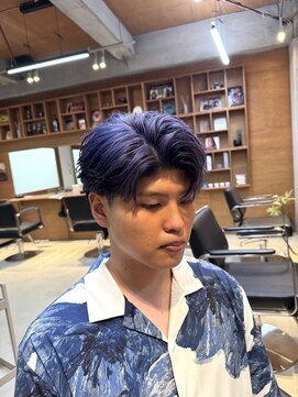 アトラクト バイ ラック 津田沼(Attract by LUCK) ディープバイオレット/津田沼/メンズパーマ/メンズ/ブリーチ